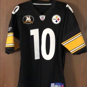 Santonio Holmes Steelers 75th patch #10 size 48